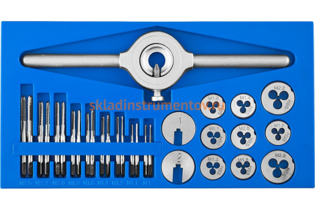 Набор метчиков и плашек "ПРОФЕССИОНАЛ" малых размеров: 31 предмет ЗУБР 28109-H31