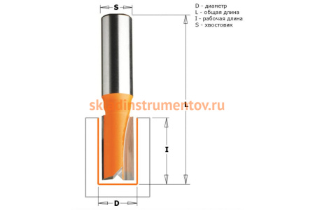 Фреза пазовая (24x20x50 мм; хвостовик 8 мм) CMT 911.240.11