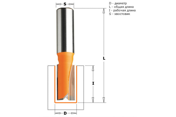 Фреза пазовая (24x20x50 мм; хвостовик 8 мм) CMT 911.240.11