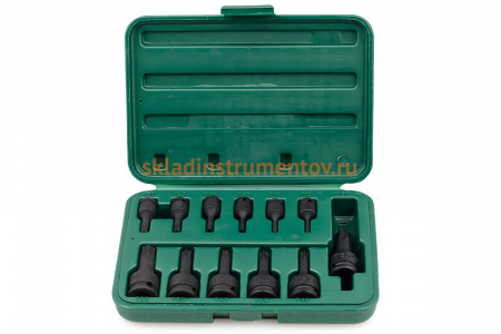 Комплект ударных торцевых головок-бит TORX (T10-T60; 1/4"; 12 шт.) Hans 896014-12
