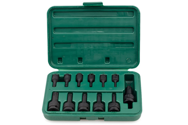 Комплект ударных торцевых головок-бит TORX (T10-T60; 1/4"; 12 шт.) Hans 896014-12