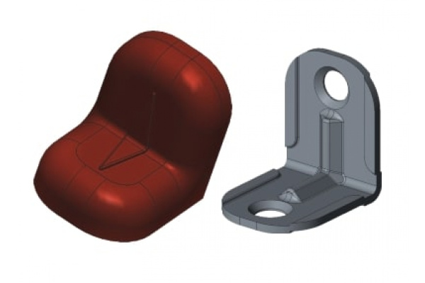 Уголок с заглушкой MFK-TORG 20х20х16х1.2 красное дерево темное 8 20 20 8