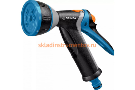 Металлический поливочный пистолет GRINDA PROLine BM-8 8 режимов, курок сзади, TPR покрытие 8-427339_z02