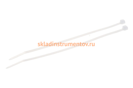 Нейлоновые хомуты Зубр белые, 4.5x200 мм, 100 шт. 309010-45-200
