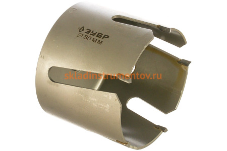 Коронка ПРОФИ Универсальная (80х55 мм; М16) Зубр 29514-80