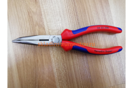 Длинногубцы с режущими кромками KNIPEX KN-2622200 Длинногубцы с режущими кромками KNIPEX KN-2622200