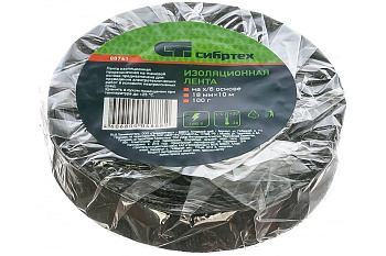 Изолента на ХБ основе СИБРТЕХ 18 ммх10м 100 гр 88761