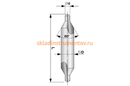Сверло центровочное тип А (0.8х20х3.15 мм; HSS-G) Ruko 217008