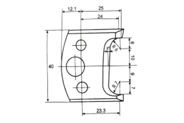 Нож фасонный 2 шт. по дереву для фрезерной головки Энкор 19312