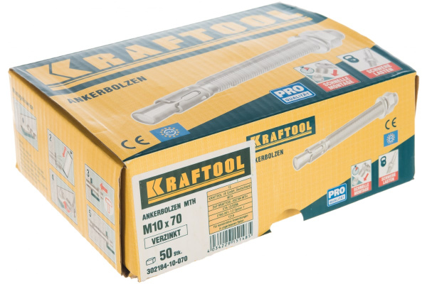 Анкер клиновой (М10x70; 50 шт.) Kraftool 302184-10-070