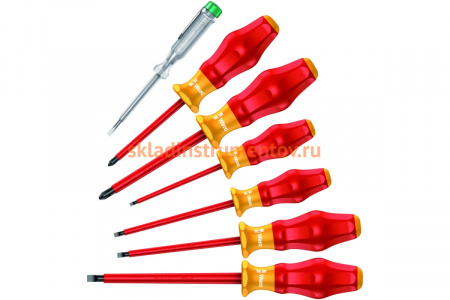 Набор диэлектрических отверток 1160i/7 SATZ 6TLG / 6 PCS WERA WE-031575