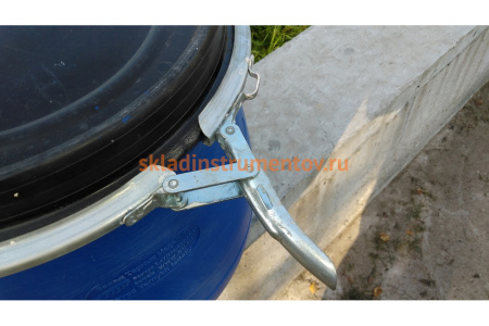 Бочка с крышкой на обруч ТАРА п/э, 48л, синяя 00228