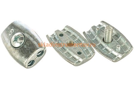 Зажим троса "Бочонок" 15 шт. (6 мм; ТФ5) Зубр 4-304455-06 Зажим троса "Бочонок" 15 шт. (6 мм; ТФ5) Зубр 4-304455-06