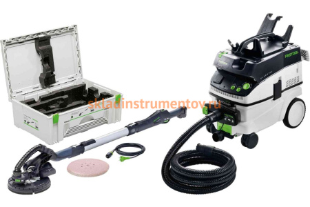 Комплект FESTOOL PLANEX IP LHS225-IP/CTL36-Set: шлифовальная машинка с пылеудаляющим аппаратом и тарелкой 575446