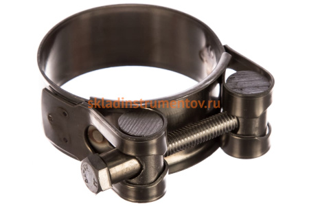 Металлические хомуты СИБРТЕХ, силовые, 44-47мм, ширина 22мм, шарнирный, W4, 2шт 475373