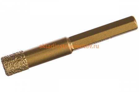 Сверло-коронка алмазное с воском (12x80 мм; HEX9.5 мм) D.BOR 121601021200