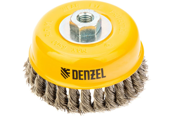 Щетка Чашка (125 мм; М14; крученая нержавеющая проволока 0.5 мм) для УШМ DENZEL 746273
