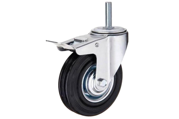 Колесо промышленное поворотное крепление болтом М16 с тормозом М16 SCTB63 160 мм MFK-TORG 4009160 М16