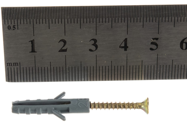 Дюбель ЕВРО с шурупом 15 шт. (5x25 мм; ТФ6) ЗУБР 30662-05-25