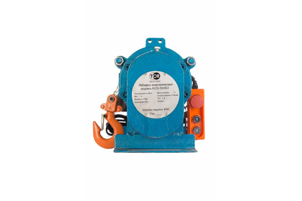Электрическая лебедка TOR ЛЭК-500 E21 (KCD) 500 кг, 220 В с канатом 100 м 1002130
