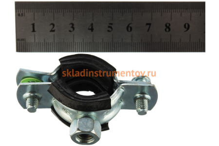 Трубный оцинкованный хомут с гайкой Зубр 1/2", 1 шт. 37850-20-24-1