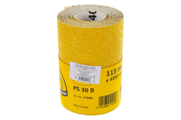 Шлиф-шкурка на бумажной основе (115 мм; 4.5 м; Р40) KLINGSPOR 174094