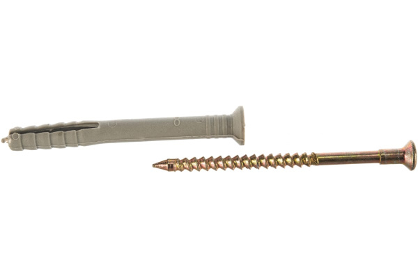 Дюбель-гвоздь полипропиленовый с потайным бортиком 1400 шт. (6х60 мм; ТФ0) Зубр 4-301340-06-060