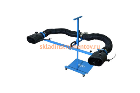 Стойка с неопреновыми наконечниками Trommelberg d200x100 мм, под двойной выхлоп, шланг 100 мм CA90010201D