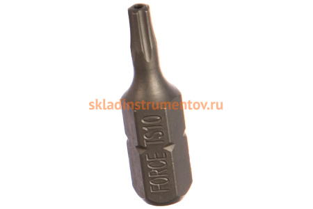 Бита Torx с отверстием 5-ти лучевая (TS10; 25 мм; 1/4) FORCE 12F2510