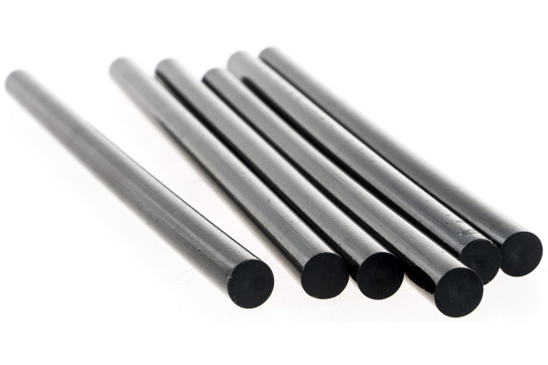 Стержень 6 шт. (200х11 мм; черный) по ковролину/коже для клеевого пистолета STAYER 2-06821-D-S06