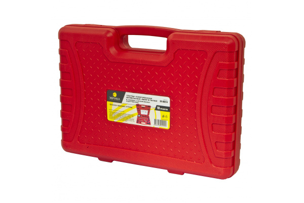 Тестер компрессии дизельного двигателя в наборе с резьбовыми адаптерами 19 предметов, в кейсе ER-86314