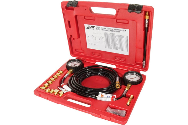 Тестер давления масла КПП с двумя манометрами в кейсе JTC-4250