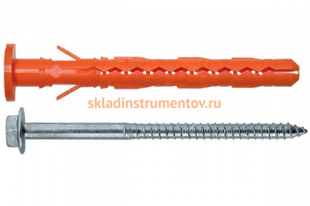 Дюбель Mungo MBK-STBf 10х80 фасадн. с борт. HEX/T40 гор. оцинк. или ТДЦ 50 шт. 1120608F