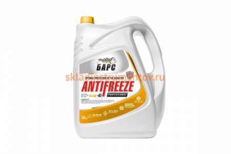 Антифриз БАРС PROFESSIONAL Yellow G12+, 10 кг TNNBARS00036