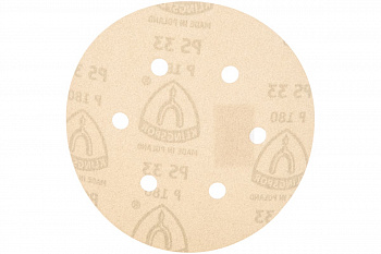 Круг шлифовальный на липучке для обработки красок, лаков и шпаклевок (150 мм; Р180; 6 отверстий) KLINGSPOR 146948