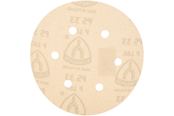 Круг шлифовальный на липучке для обработки красок, лаков и шпаклевок (150 мм; Р180; 6 отверстий) KLINGSPOR 146948