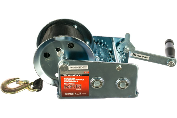 Шестеренчатая лебедка MATRIX 0.8т 522715