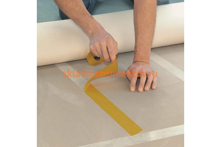 Клейкая двухсторонняя лента BRAUBERG 38 мм х 10 м, тканевая основа 606428