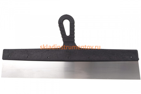 Шпатель фасадный из нержавеющей стали, 450 мм, пластмассовая ручка СИБРТЕХ 85450