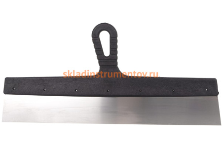 Шпатель фасадный из нержавеющей стали, 450 мм, пластмассовая ручка СИБРТЕХ 85450