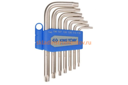Набор Г-образных ключей (TORX, T10-T40, 7 предметов) KING TONY 20307PR