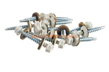 Кровельные саморезы ЗУБР СКД RAL 9003 белый, 35x4.8 мм, 380 шт 4-300315-48-035-9003