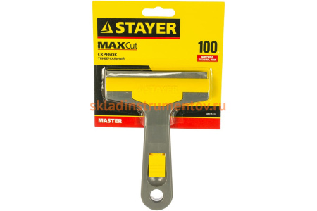 Универсальный скребок STAYER MASTER пластмассовый корпус, 100мм 08515_z01