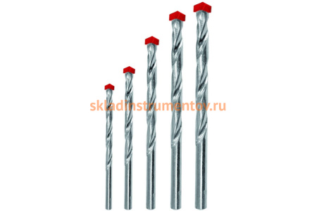 Набор сверл по бетону Стандарт (5 шт; 4-10 мм) Biber 80505 тов-041940