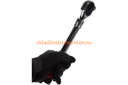 Трещотка 72-зубцовая с телескопической резиновой рукояткой (1/2”, 305-405 мм) JTC 5027
