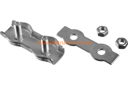 Зажим троса ЗУБР двойной 6мм 2 шт оцинк. 304446-06 Зажим троса ЗУБР двойной 6мм 2 шт оцинк. 304446-06