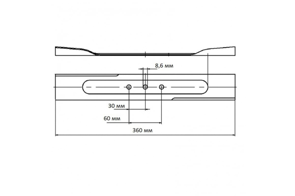 Нож для газонокосилки GC-1500 (360 мм) DENZEL 96331