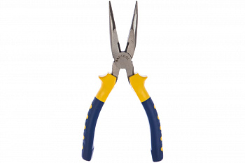 Загнутые тонкогубцы SANTOOL 200 мм с двукомпонентной ручкой 031101-004-200