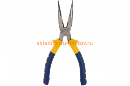 Загнутые тонкогубцы SANTOOL 200 мм с двукомпонентной ручкой 031101-004-200