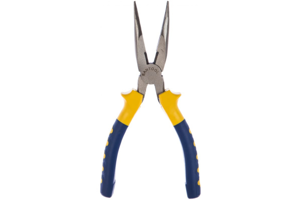 Загнутые тонкогубцы SANTOOL 200 мм с двукомпонентной ручкой 031101-004-200